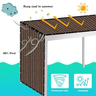 Foto 2 | Foto 2 | Tela De Sombra Tela Solar Con Un 90% De Protección Uv 2 4 X 3 M Color Moca - Venta Internacional.