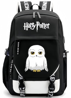 Foto 1 | Foto 1 | Mochila Beibao3 Harry Potter Con Diseño De Búho Estilo Universitario Piel Sintética - Venta Internacional.