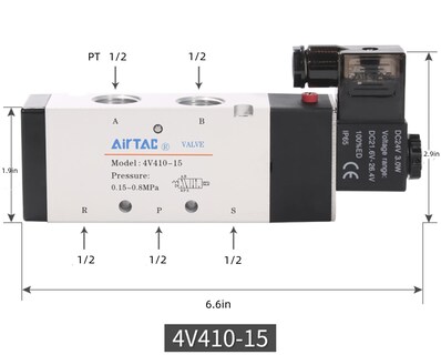Foto 2 | Foto 2 | Electroválvula Airtac 4v410-15 Neumática 1/2pt 12v/24v/110v/220v - Venta Internacional.