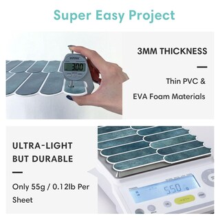 Foto 4 | Foto 4 | Azulejo De Pared Con Forma De Mosaico Commomy 3d Azul Despega Y Pega 29 7 X 29 7 Cm - Venta Internacional.