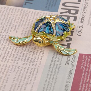 Foto 3 | Foto 3 | Joyero Sevenbees Con Forma De Tortuga Marina Caja De Abalorios Con Bisagras - Venta Internacional.