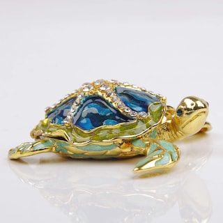 Foto 4 | Foto 4 | Joyero Sevenbees Con Forma De Tortuga Marina Caja De Abalorios Con Bisagras - Venta Internacional.
