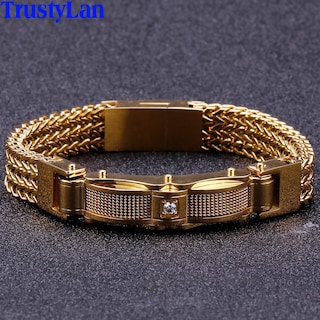 Foto 2 | Foto 2 | Pulsera Trustylan #21cm De Acero Inoxidable Con Circonitas Cúbicas - Venta Internacional.