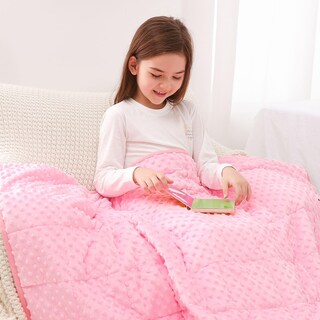 Foto 1 | Foto 1 | Manta Pesada Kivik Small Minky Con Puntos 1 4 Kg 90 X 120 Cm Rosa - Venta Internacional.