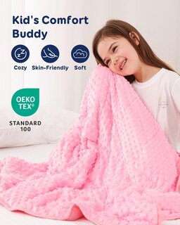 Foto 3 | Foto 3 | Manta Pesada Kivik Small Minky Con Puntos 1 4 Kg 90 X 120 Cm Rosa - Venta Internacional.