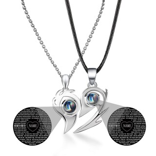 Foto 2 | Foto 2 | Collar De Pareja Con Texto «te Quiero» En 100 Idiomas G - Venta Internacional.