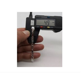 Foto 2 | Foto 2 | Pulsera De Plata 925 Modelo Fígaro Italiano Para Hombre De 20 Cm De Largo - Venta Internacional.