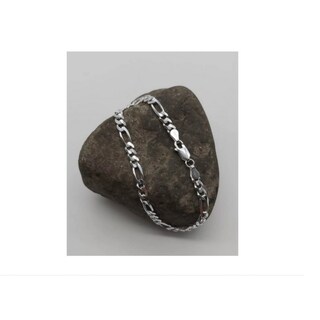 Foto 4 | Foto 4 | Pulsera De Plata 925 Modelo Fígaro Italiano Para Hombre De 20 Cm De Largo - Venta Internacional.