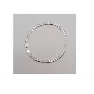 Foto 5 | Foto 5 | Pulsera De Plata 925 Modelo Fígaro Italiano Para Hombre De 20 Cm De Largo - Venta Internacional.