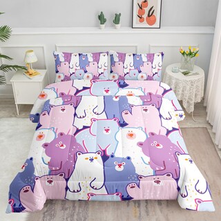 Foto 1 | Foto 1 | Set De Edredón Smell Sunshine Cartoon Bear Queen 3 Piezas - Venta Internacional.
