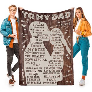 Foto 1 | Foto 1 | Blanket Printwoo Regalo De Su Hija Para El Día Del Padre 70 X 50 Pulgadas - Venta Internacional.