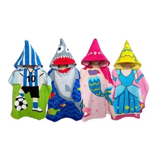 Foto 1 | Foto 1 | Toalla De Playa Con Capucha Para Niños  Diseño De Jugador De Fútbol - Venta Internacional.