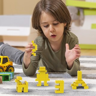 Foto 6 | Foto 6 | Juego De Ladrillos De Construcción Ttehgb Toy 200 Piezas 2 X 4 Color Amarillo - Venta Internacional.