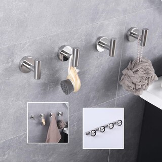 Foto 5 | Foto 5 | Gancho Para Toallas Gerzwy Sus 304 De Acero Inoxidable Montado En La Pared Paquete De 4 - Venta Internacional.