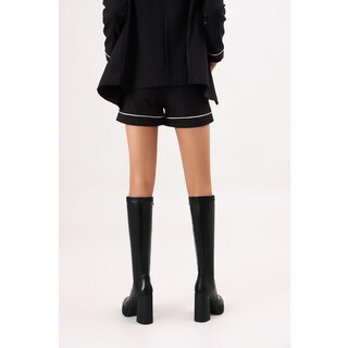 Foto 6 | Foto 6 | Botas Altas Hasta La Rodilla Wetviro Para Mujer Tacón De Plataforma Color Negro 11 Cm - Venta Internacional.