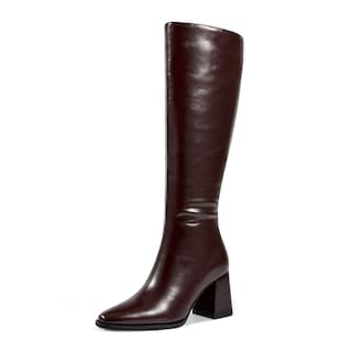 Foto 1 | Foto 1 | Botas Wetkiss De Piel Sintética Para Mujer Color Marrón Oscuro Hasta La Rodilla - Venta Internacional.