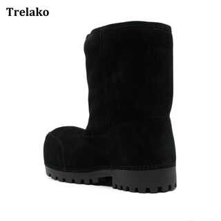 Foto 4 | Foto 4 | Botas De Nieve Trelako Suede Platform Para Mujer Con Piel De Invierno - Venta Internacional.