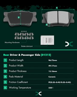 Foto 3 | Foto 3 | Kit De Pastillas De Freno Cerámicas Scitoo Traseras Para Lexus Es300h Es350 - Venta Internacional.