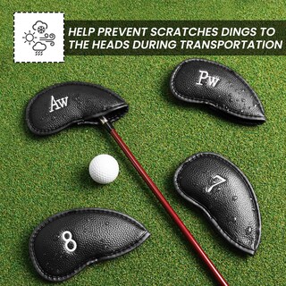 Foto 6 | Foto 6 | Juego De Fundas Para Cabeza De Hierro De Golf Finger Ten 12 Piezas Piel Sintética - Venta Internacional.