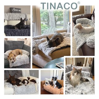 Foto 3 | Foto 3 | Alfombra De Cama Para Mascotas Tinaco Luxurious Calming Para Perros Y Gatos Color Azul Marino - Venta Internacional.