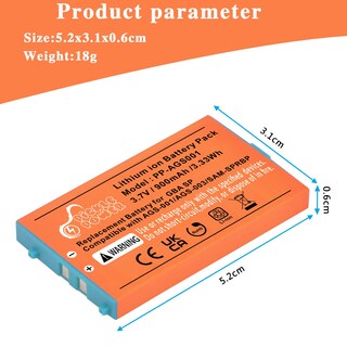 Foto 3 | Foto 3 | Batería De Repuesto Pickle Power 900 Mah Para Gba Sp - Venta Internacional.