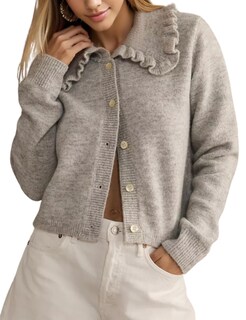Foto 1 | Foto 1 | Jersey Tipo Cárdigan Internos Y2k Con Cuello Con Volantes Para Mujer - Venta Internacional.