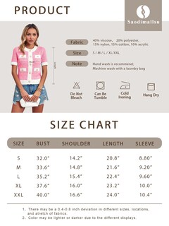 Foto 6 | Foto 6 | Cárdigan Langwyqu De Manga Corta Con Botones Para Mujer Color Blanco - Venta Internacional.