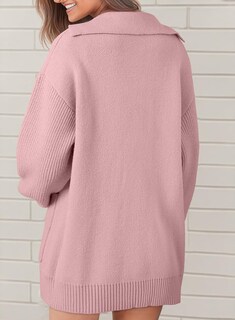 Foto 5 | Foto 5 | Jersey Tipo Cárdigan Shewin Para Mujer Grueso Y Suave Con Bolsillos Color Rosa - Venta Internacional.