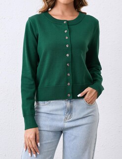 Foto 2 | Foto 2 | Jersey Corto Tipo Cárdigan Ziesexy Abierto En La Parte Delantera Para Mujer Color Verde - Venta Internacional.