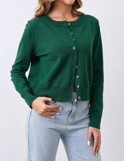 Foto 3 | Foto 3 | Jersey Corto Tipo Cárdigan Ziesexy Abierto En La Parte Delantera Para Mujer Color Verde - Venta Internacional.
