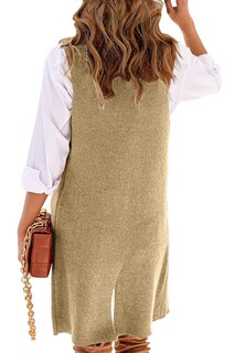 Foto 3 | Foto 3 | Chaleco Tipo Suéter Idealsanxun Para Mujer 2024 Otoño-invierno Khaki L - Venta Internacional.