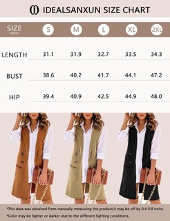 Foto 5 | Foto 5 | Chaleco Tipo Suéter Idealsanxun Para Mujer 2024 Otoño-invierno Khaki L - Venta Internacional.