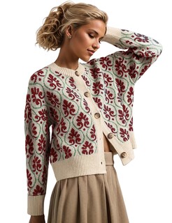 Foto 2 | Foto 2 | Jersey Tipo Cárdigan Anoumcy Con Estampado Floral Y Botones Para Mujer - Venta Internacional.
