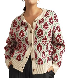 Foto 5 | Foto 5 | Jersey Tipo Cárdigan Anoumcy Con Estampado Floral Y Botones Para Mujer - Venta Internacional.