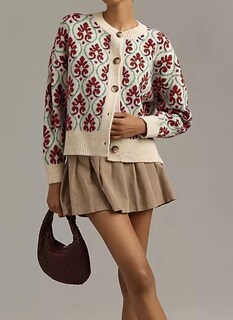 Foto 6 | Foto 6 | Jersey Tipo Cárdigan Anoumcy Con Estampado Floral Y Botones Para Mujer - Venta Internacional.