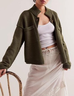 Foto 4 | Foto 4 | Jersey Cardigan Antnation Manga Larga Para Mujer Verde Oscuro - Venta Internacional.