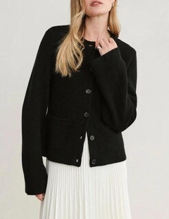 Foto 2 | Foto 2 | Jersey De Punto Wefebi Para Mujer Manga Larga Con Botones Negro - Venta Internacional.