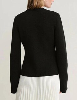 Foto 3 | Foto 3 | Jersey De Punto Wefebi Para Mujer Manga Larga Con Botones Negro - Venta Internacional.