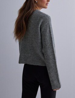 Foto 3 | Foto 3 | Cárdigan Malajisi De Punto Acanalado Corto Para Mujer Talla S - Venta Internacional.