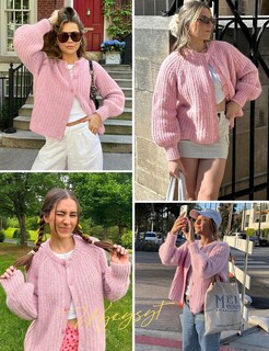 Foto 6 | Foto 6 | Jersey Tipo Cárdigan Wyeysyt Para Mujer De Punto Grueso Con Botones Rosa - Venta Internacional.
