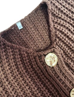 Foto 6 | Foto 6 | Cárdigan Hvewarm De Punto Grueso De Otoño Para Mujer Con Botones Dorados Color Café - Venta Internacional.