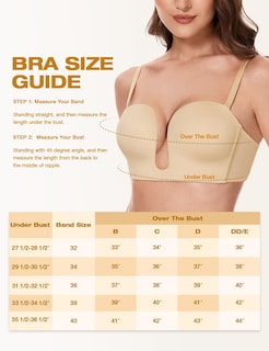 Foto 4 | Foto 4 | Bra Wingslove Deep Push Up Sin Tirantes Rojo 32c - Venta Internacional.