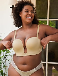 Foto 6 | Foto 6 | Bra Wingslove Deep Push Up Sin Tirantes Rojo 32c - Venta Internacional.