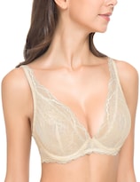 Bra Wingslove  Encaje Transparente  Sin Forro  Cobertura Total  34 A. - Venta Internacional.