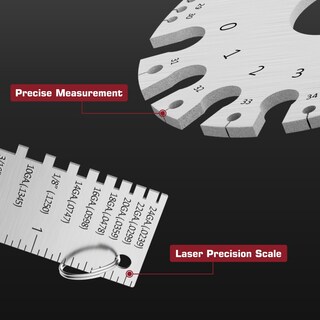 Foto 6 | Foto 6 | Herramienta De Medición De Calibre De Alambre Y Herramienta De Espesor De Metal  2 Juegos - Venta Internacional.