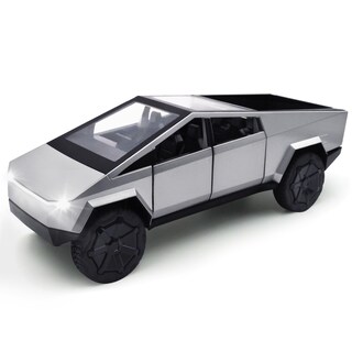Foto 1 | Foto 1 | Camión De Juguete Qetupa Cybertruck Modelo 1/32 Fundido A Presión Con Luces Plateadas - Venta Internacional.