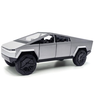 Foto 2 | Foto 2 | Camión De Juguete Qetupa Cybertruck Modelo 1/32 Fundido A Presión Con Luces Plateadas - Venta Internacional.