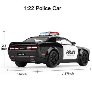 Foto 4 | Foto 4 | Coche De Juguete Sasbsc Police Dodge Challenger Hellcat 1:22 Para Niños De 3 A 12 Años - Venta Internacional.