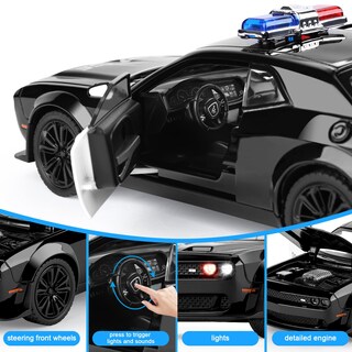Foto 5 | Foto 5 | Coche De Juguete Sasbsc Police Dodge Challenger Hellcat 1:22 Para Niños De 3 A 12 Años - Venta Internacional.