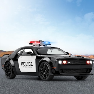 Foto 6 | Foto 6 | Coche De Juguete Sasbsc Police Dodge Challenger Hellcat 1:22 Para Niños De 3 A 12 Años - Venta Internacional.